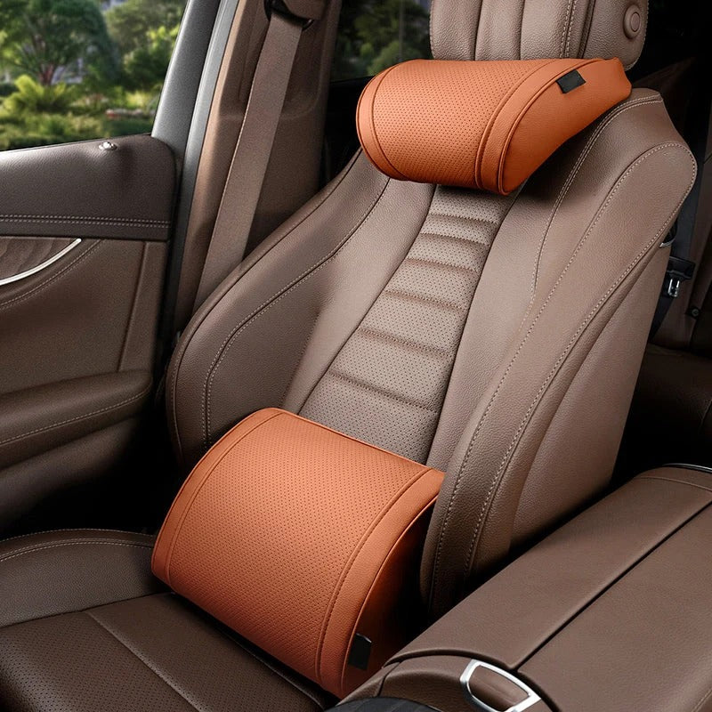 🔥 LAST DAY 50% OFF! 🚗 Ergonomic Car Headrest & Lumbar Support Set ✨
