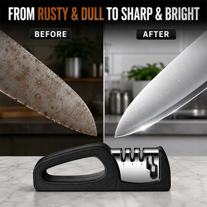 🔪✨ 4-in-1 Multi-Stage Kitchen Knife Sharpener – Easy Blade & Scissor Sharpening
