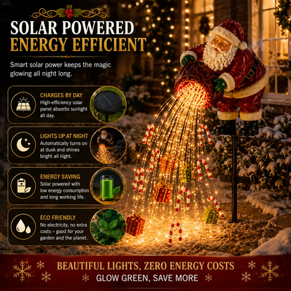 🎅 Santa’s Magic Pour Solar Garden Light – Flowing LED Christmas Yard Decoration