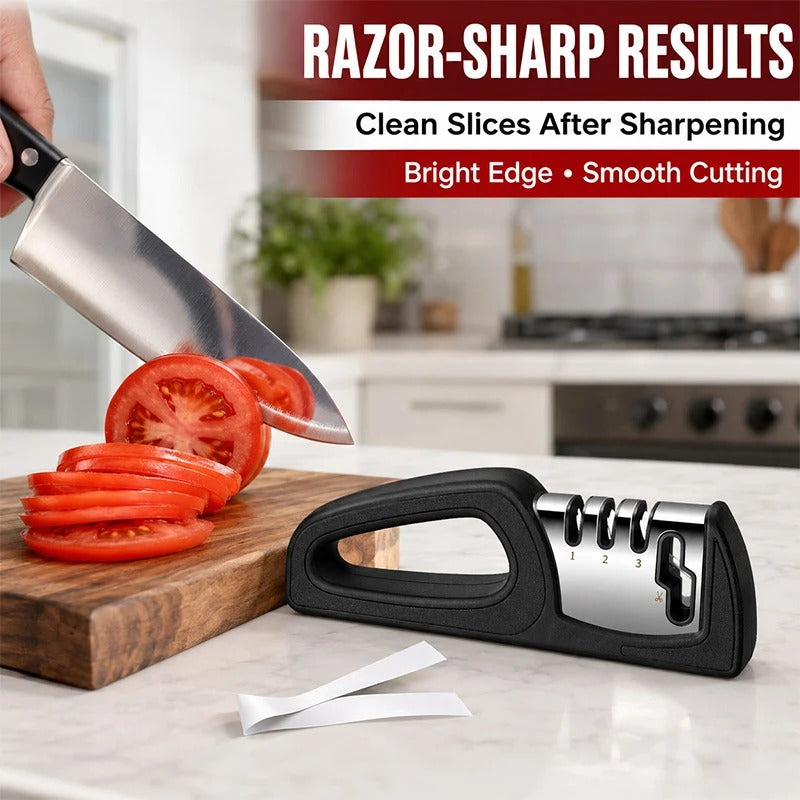 🔪✨ 4-in-1 Multi-Stage Kitchen Knife Sharpener – Easy Blade & Scissor Sharpening