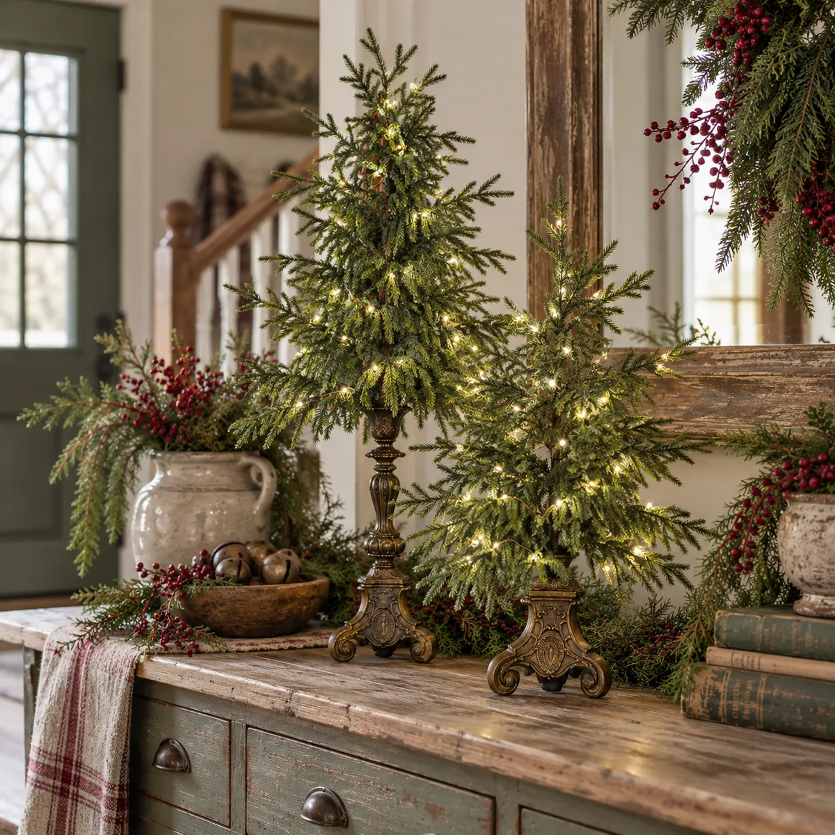🔥 Last Day 50% OFF✨-Vintage Lighted Norfolk Pine Trees