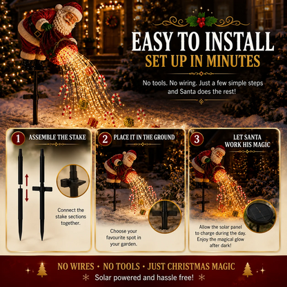 🎅 Santa’s Magic Pour Solar Garden Light – Flowing LED Christmas Yard Decoration
