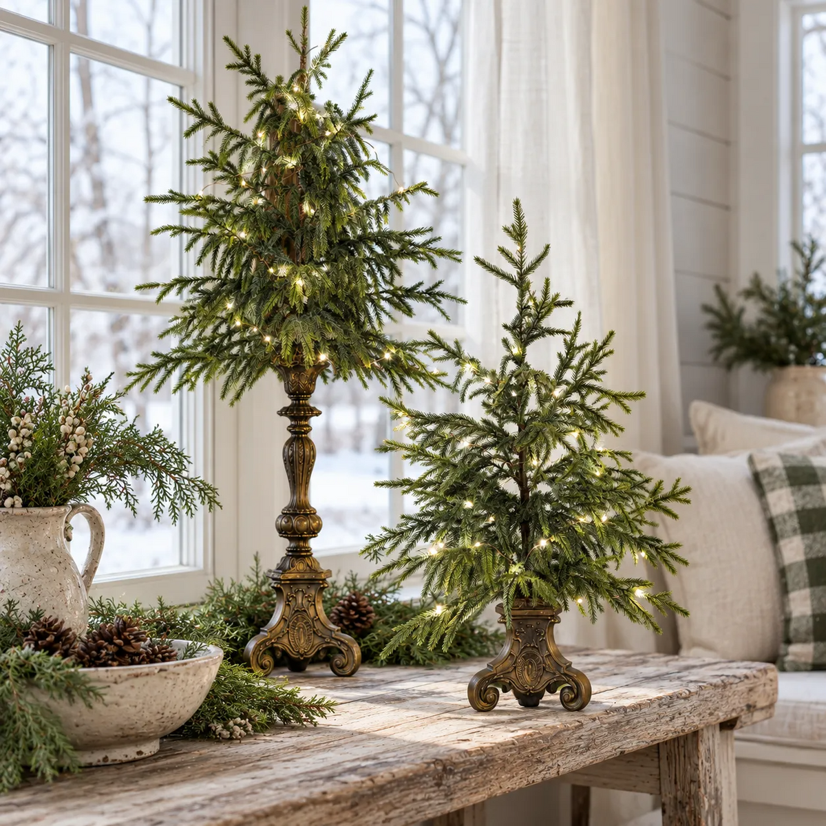 🔥 Last Day 50% OFF✨-Vintage Lighted Norfolk Pine Trees