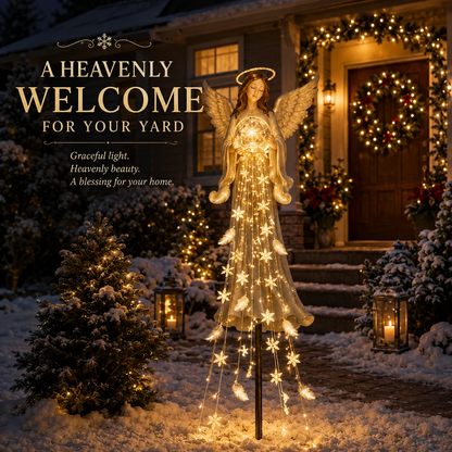✨ Solar Angel Garden Light – Warm White LED Christmas Lawn Stake Decoration