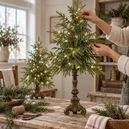 🔥 Last Day 50% OFF✨-Vintage Lighted Norfolk Pine Trees