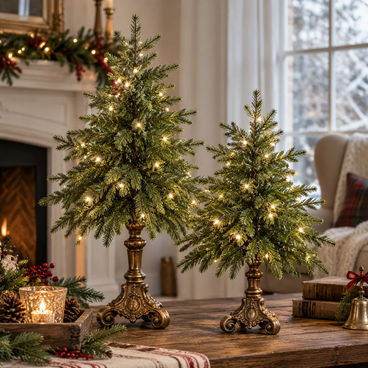 🔥 Last Day 50% OFF✨-Vintage Lighted Norfolk Pine Trees
