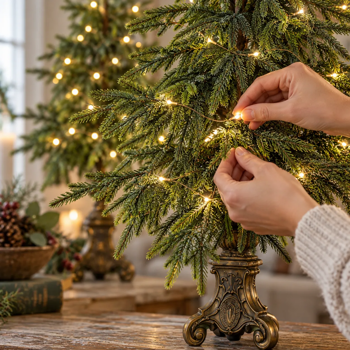 🔥 Last Day 50% OFF✨-Vintage Lighted Norfolk Pine Trees