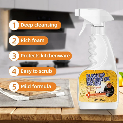🧼 Heavy-Duty Kitchen Degreaser Foam Spray – Fast-Acting Grease & Oil Stain Remover