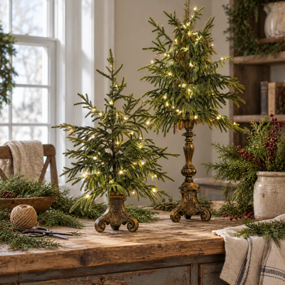🔥 Last Day 50% OFF✨-Vintage Lighted Norfolk Pine Trees