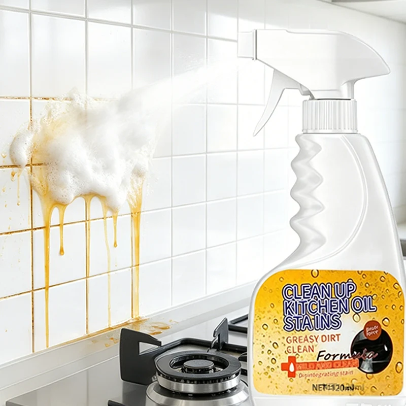 🧼 Heavy-Duty Kitchen Degreaser Foam Spray – Fast-Acting Grease & Oil Stain Remover