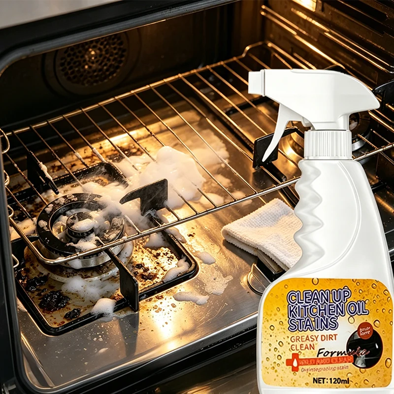 🧼 Heavy-Duty Kitchen Degreaser Foam Spray – Fast-Acting Grease & Oil Stain Remover