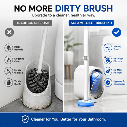 🚽 Disposable Toilet Scrubber Brush with Refills – No-Touch Bathroom Cleaner