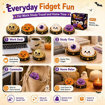 🎃 Halloween Caged Horror Decorations – 5 Spooky Characters 👻💀