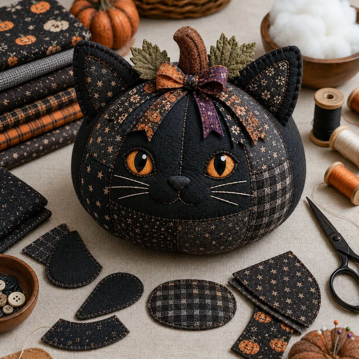 🔥Last Day 49% OFF - DIY Animal Pumpkin Felt Sewing Kit & Halloween Craft Set for Kids