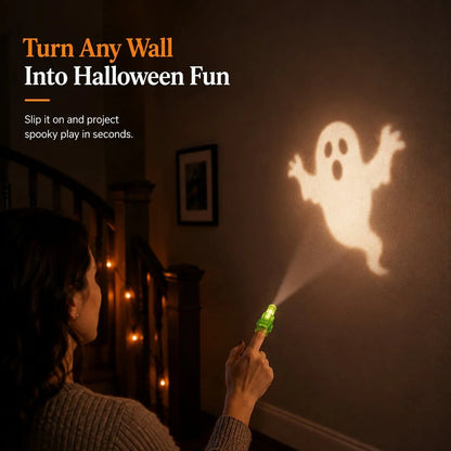 🎃 Halloween LED Projection Finger Lights – Spooky Glow Party Favors
