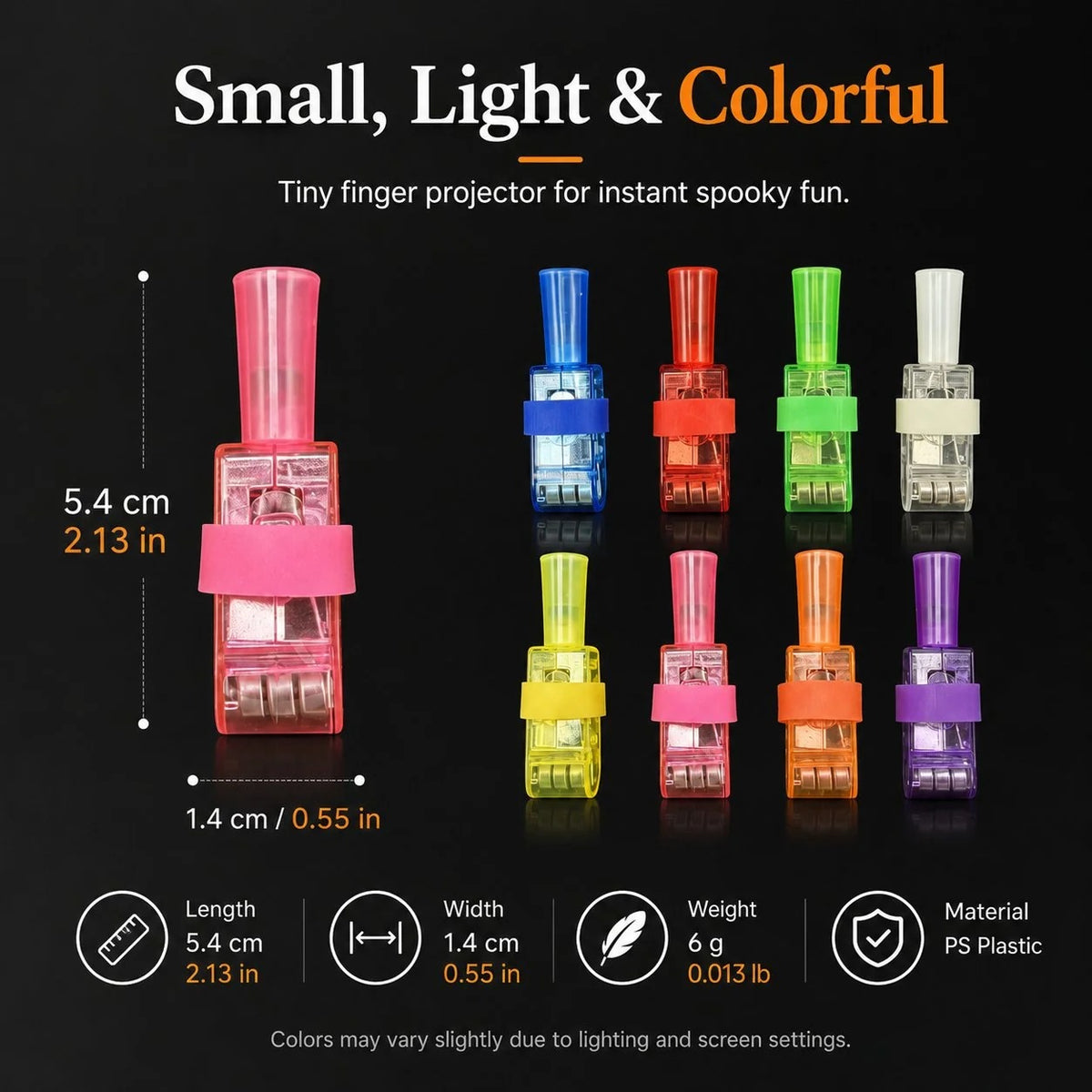 🎃 Halloween LED Projection Finger Lights – Spooky Glow Party Favors
