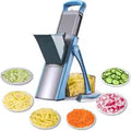🥕🔪 5-in-1 Adjustable Vegetable Slicer – Mandoline Chopper with Safety Guard