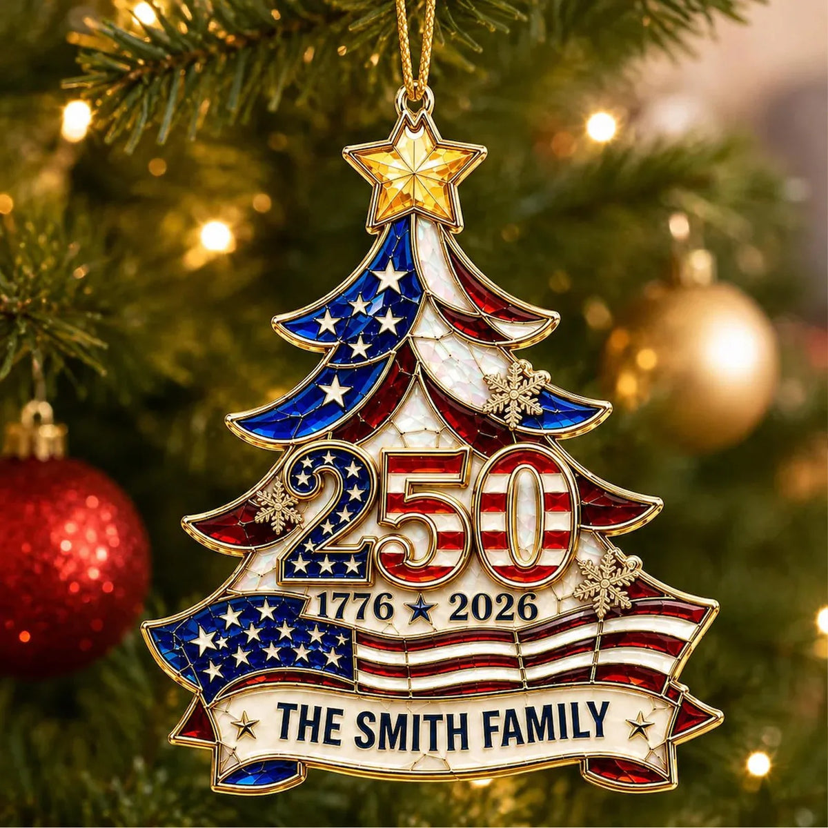 LAST CHANCE — 50% OFF! Personalized 250th Anniversary Ornament 🎄✨