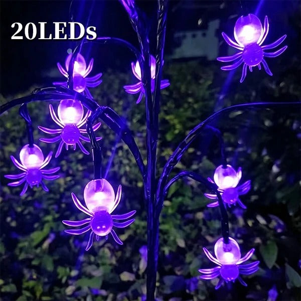 🎃 Solar Halloween Pumpkin Branch Lights – 20-LED Outdoor Garden Decor
