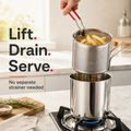 🍟 Personal Mini Deep Fryer Set Stainless Steel Countertop Fryer with Drain Basket & Tongs