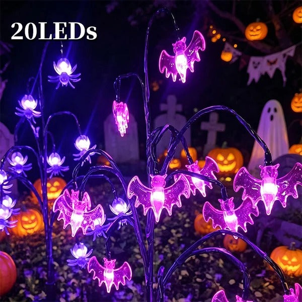 🎃 Solar Halloween Pumpkin Branch Lights – 20-LED Outdoor Garden Decor