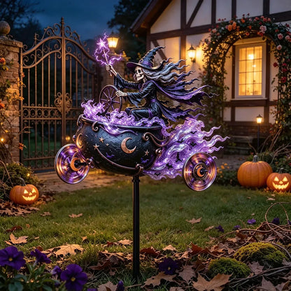 🎃 Halloween Motorcycle Wind Spinner – Spooky Outdoor Yard Decoration