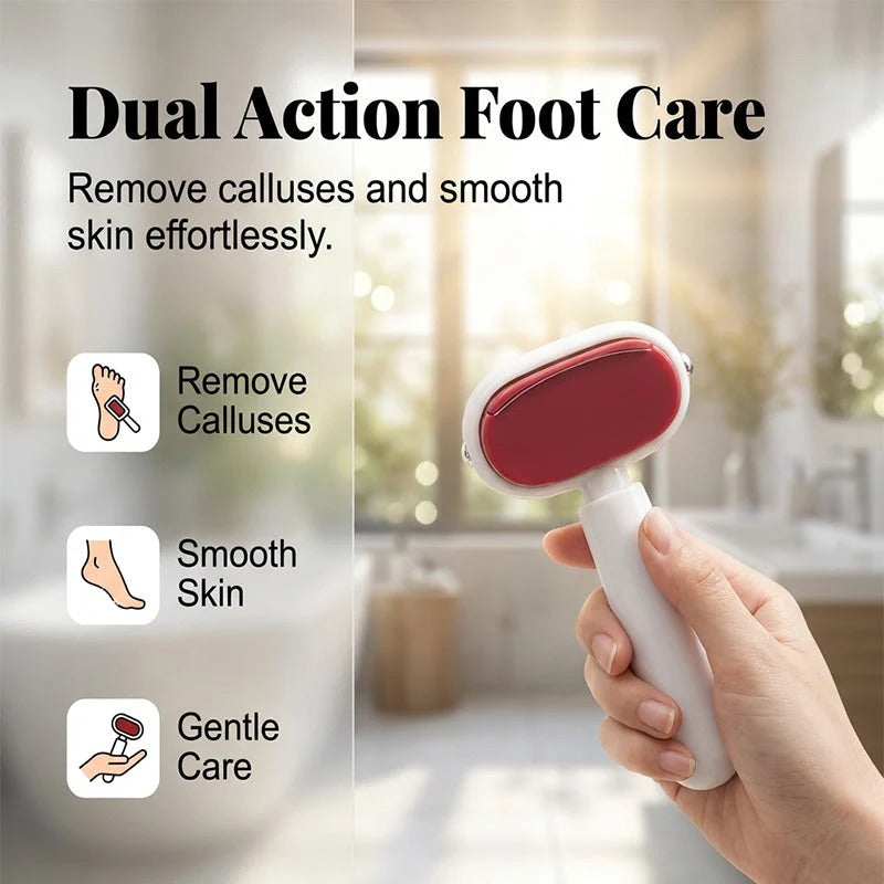 🦶✨ Dual-Sided Foot Callus Remover – Replaceable Stainless Steel Foot Scraper