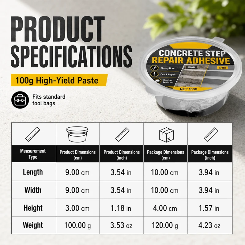 ⚡ 2026 HOT SALE! 💥 SOLD! Heavy-Duty Concrete Step Repair Adhesive 🧪
