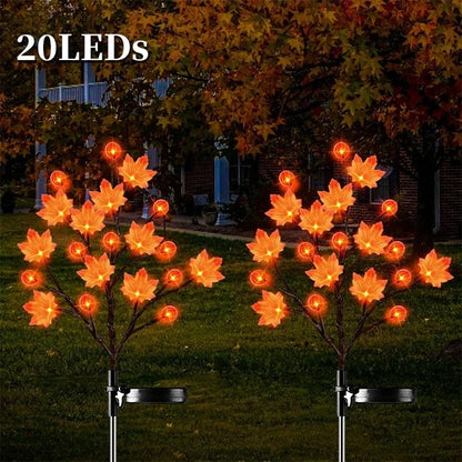 🎃 Solar Halloween Pumpkin Branch Lights – 20-LED Outdoor Garden Decor