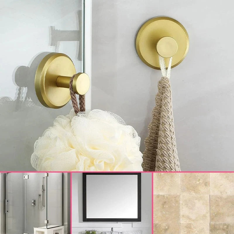 🪝 Stainless Steel Suction Cup Hooks – No-Drill Waterproof Wall Hooks