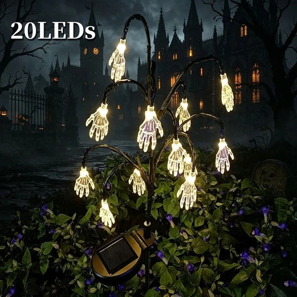 🎃 Solar Halloween Pumpkin Branch Lights – 20-LED Outdoor Garden Decor