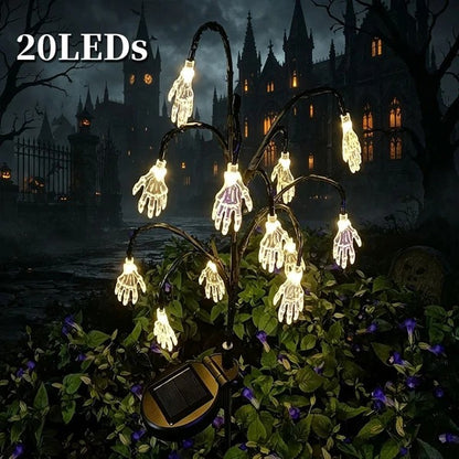 🎃 Solar Halloween Pumpkin Branch Lights – 20-LED Outdoor Garden Decor
