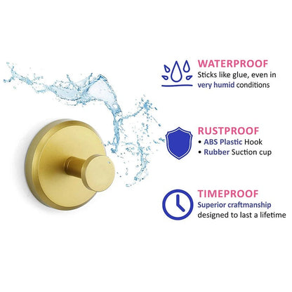 🪝 Stainless Steel Suction Cup Hooks – No-Drill Waterproof Wall Hooks