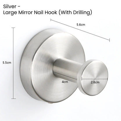 🪝 Stainless Steel Suction Cup Hooks – No-Drill Waterproof Wall Hooks