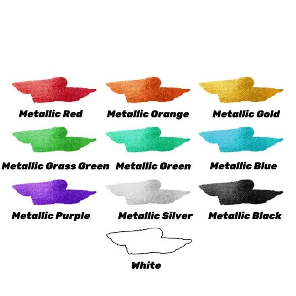 🎨 10-Color Temporary Tattoo Markers – Pearlescent Waterproof Body Art Pens