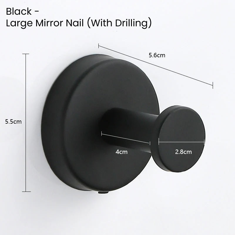 🪝 Stainless Steel Suction Cup Hooks – No-Drill Waterproof Wall Hooks