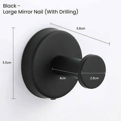 🪝 Stainless Steel Suction Cup Hooks – No-Drill Waterproof Wall Hooks
