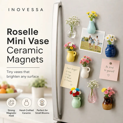 🌸 Roselle Mini Ceramic Magnetic Vases ✨
