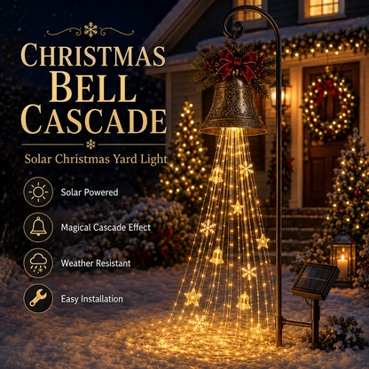 🔔🎄 Christmas Bell Cascade Solar Yard Light – Festive Outdoor Garden Decoration