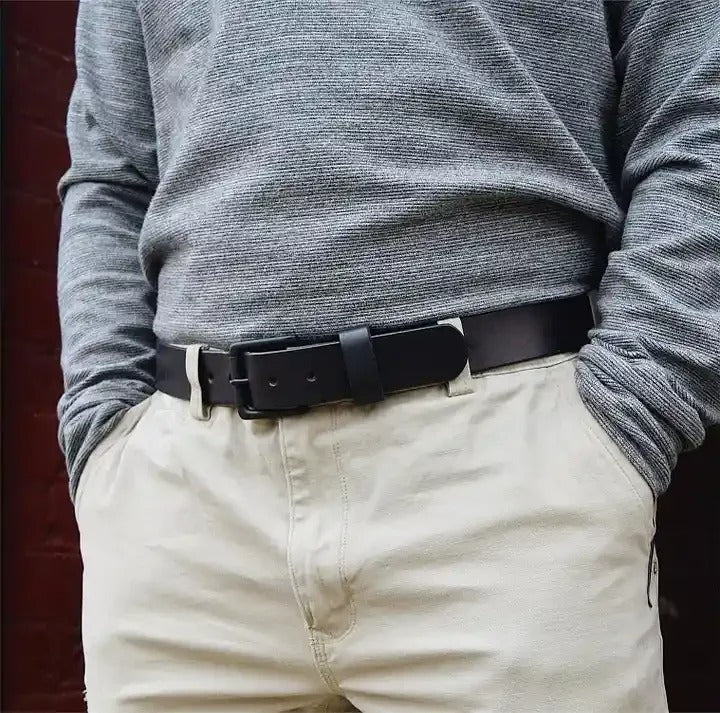 🔥 Last Day 50% OFF✨-🔥 Handmade Full-Grain Buffalo Leather Belt – Built to Last