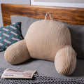 📖 Plush High-Back Reading Pillow – Cozy Bed Rest Cushion with Armrests & Side Pocket
