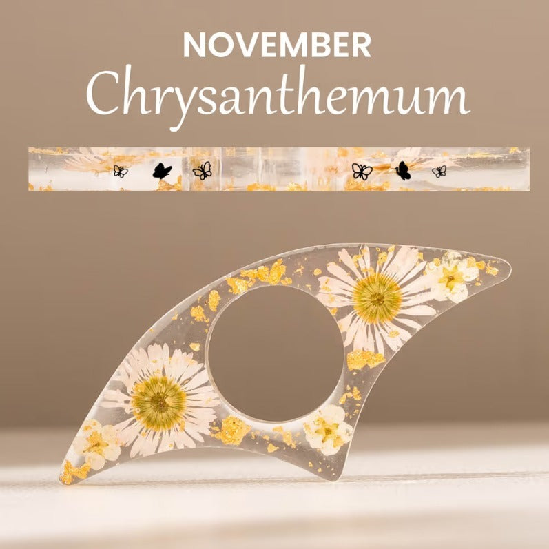 🌸 Personalized Birth Flower Resin Book Page Holder – A Unique Gift for Book Lovers
