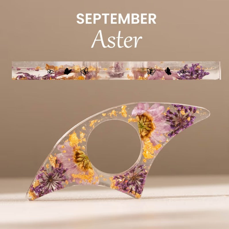 🌸 Personalized Birth Flower Resin Book Page Holder – A Unique Gift for Book Lovers