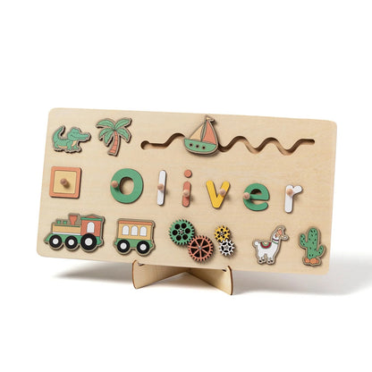 🧩Wooden Name Puzzle for Toddlers✨
