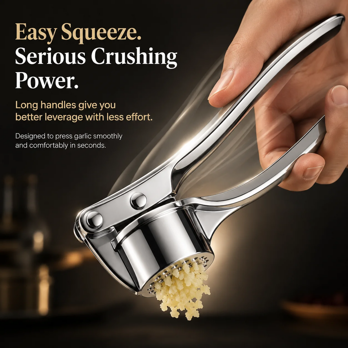 🧄 Stainless Steel Garlic Press – Heavy-Duty 304 Garlic Crusher & Mincer