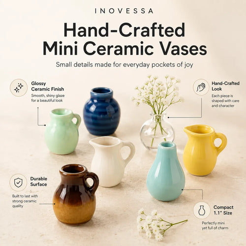 🌸 Roselle Mini Ceramic Magnetic Vases ✨