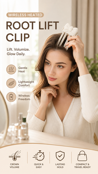 💗 Wireless Hair Volumizing Clip — Create Fuller Crown Volume Instantly💎