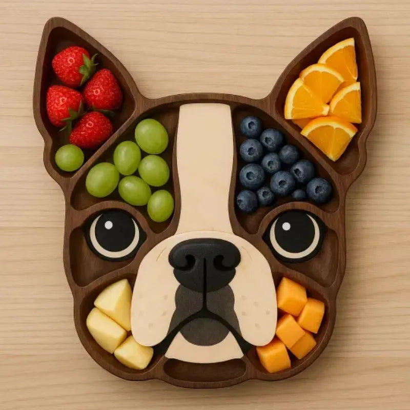 Highland Cow Wooden Charcuterie Board,Wooden Cow Food Platter for Snack
