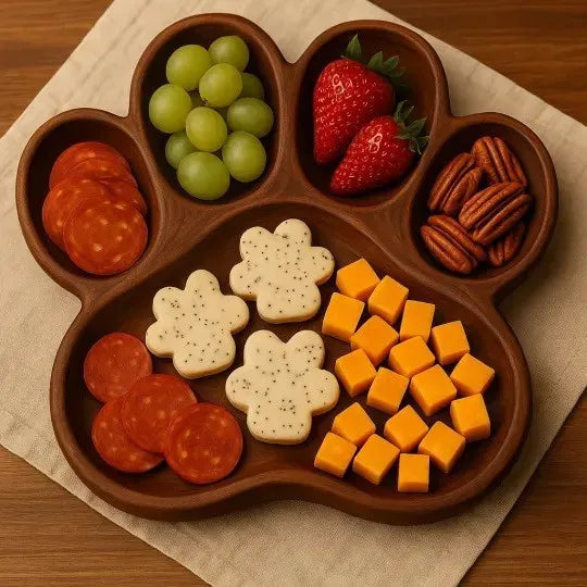 Highland Cow Wooden Charcuterie Board,Wooden Cow Food Platter for Snack