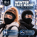 Winter Face Mask with Detachable Goggles, Windproof Thermal Fleece Lined Full Face Cover 🥽